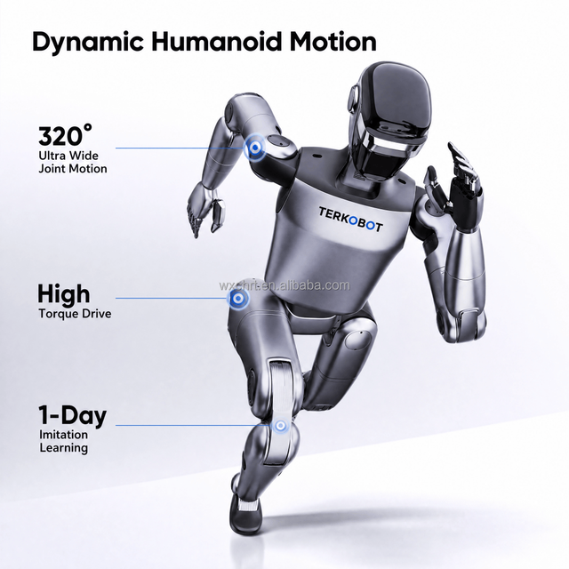 TERKOBOT MagicBot Z1 Biped Humanoid Robot 50 Joints Autonomous Navigation AI Dialogue R&D Humanoid Robot