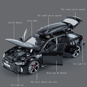 Modellino <span class=keywords><strong>Auto</strong></span> in Lega Pressofusa 1/32 <span class=keywords><strong>RS6</strong></span> con Suoni, Luci e Porte Apribili - Regalo per Ragazzi e Adulti - Product Image 3