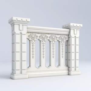 Moldes de columna romana de estilo europeo, pasamanos de barandilla de balcón de plástico fundido en el lugar, recintos de florero de valla y plantillas de construcción - Product Image 2