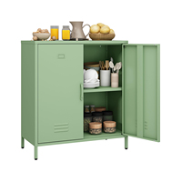 Armoire de rangement métallique extensible moderne, armoire à 2 portes, buffet, console pour la maison, le bureau ou l'hôtel