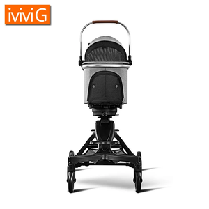 Pabrikan U801 kereta dorong anjing ringan mewah 4-roda bahan jaring pembawa hewan peliharaan untuk anjing kucing kecil diskon besar - Product Image 6