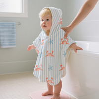 Serviette de plage en microfibre pour enfants avec logo personnalisé, séchage rapide, peignoir en forme de poncho pour la maison ou la baignade, lavable