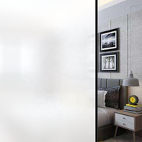 Película Decorativa para Puerta de Baño, Vidrio Esmerilado Mate, Laminación de PET, Vinilo para Privacidad en Vidrio
