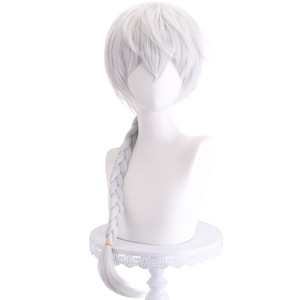 Peluca de cosplay de color blanco roto y mezcla de colores de Nikolai Gogol, el perro salvaje principal de Saint Vincent - Product Image 2