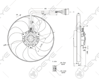 DEYE OE #   6Q0959455H HVAC Auto-Motor 12V DC Kondensator-Kühlventilator Kühler für VW POLO/LUPO/NEW BEETLE/DERBY/FOX SKODA FABIA/PRAKTIK