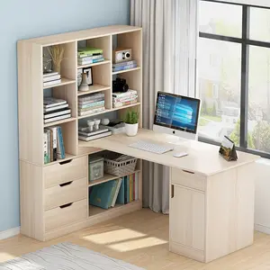 Wohnzimmer möbel Studiert isch Home Corner Computer tisch Holz Laptop Schreibtisch mit Kabinaten L-förmiges Holz 1 Set Werkstatt