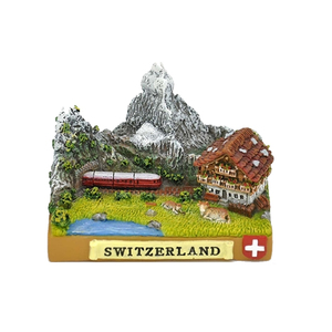 Statuetta Decorativa Personalizzata Marmot Alpi Svizzere, Campanella da Tavolo, Magnete per Frigorifero, Piccola Statua 3D in Resina, Souvenir Promozionale Svizzero - Product Image 1