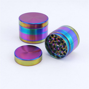 Hologram Colorful Zinc Alloy Tobacco Grinder Smoking Accessories Classic 4 Layers Grinding Dry Herb Spice Tobacco Crusher - Product Image 2