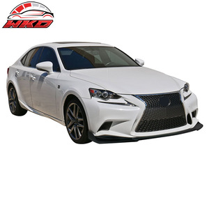 Compatible con Lexus IS250 2014-2016, Labio de Parachoques Delantero Estilo IKON, Negro Sin Pintar - Product Image 2
