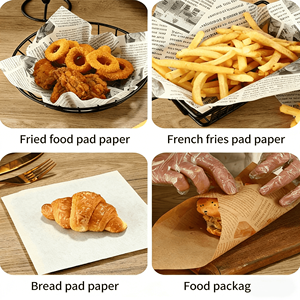Papier d'emballage pour hamburgers résistant à la graisse avec logo personnalisé de qualité alimentaire, feuilles d'emballage pour gâteaux avec matériaux recyclés et revêtement PE - Product Image 4