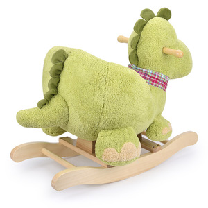 毛绒摇摆器动物恐龙摇摆器儿童木制摇摆器毛绒摇摆器玩具儿童毛绒摇摆器婴儿摇摆器 - Product Image 3