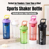 Bouteille de shaker sport 700 ml avec couvercle support téléphone, anti-fuite, sans BPA, en plastique, pour mélange de protéines, idéale pour la salle de sport