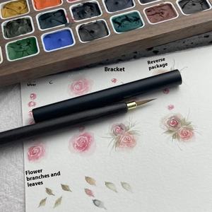 LUOKEXI <span class=keywords><strong>acquerello</strong></span> Nail Art pennello speciale manico in bambù forte assorbimento d'acqua moda Design snello spazzola <span class=keywords><strong>per</strong></span> capelli animali - Product Image 3