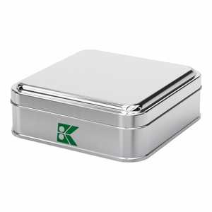 <b>Square</b> Tin Can <b>Candle</b> Metal Container 120 x 120 x H36 mm 0.50 lt - Product Image 2