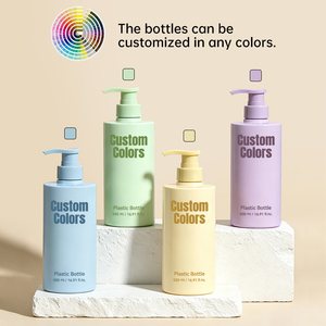 Botellas de Lujo para Lociones y Cuidado Corporal de PET de 300ml y 500ml en Gris, Azul y Rojo con Bomba Dosificadora para Hotel y Hogar, Venta al Por Mayor - Product Image 5