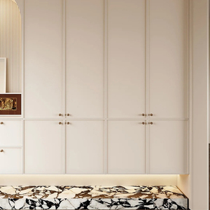 <span class=keywords><strong>Mueble</strong></span> Zapatero de Estilo Francés Tradicional Moderno para Sala de Estar, Almacenamiento Modular Personalizado para Toda la Casa con Puertas Tejidas de <span class=keywords><strong>Ratán</strong></span> Integradas - Product Image 2