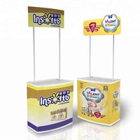 Stand de présentation de luxe, table de promotion portable avec affichage de bannière supérieure et sac de transport