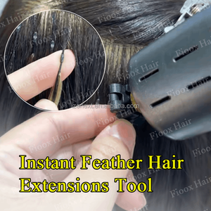 Machine à fabriquer des extensions de cheveux à pointe plume 2027 avec bâton de <span class=keywords><strong>colle</strong></span> et clips magnétiques pour salon - Product Image 5