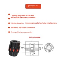 Accouplement flexible à mâchoires étoilées XL à couple élevé, en acier 45, pour arbre, avec gorge intérieure personnalisée, non standard et sur mesure