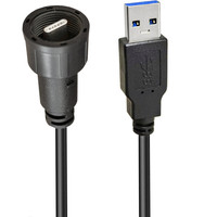 Cable USB 2.0/3.0 Tipo-A a Tipo-C Macho, Resistente al Agua y al Polvo IP67, con Conductor de Cobre Puro para Carga Rápida
