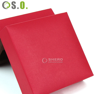 Red PU Leather Luxury Jewelry Packaging Paper Box Modern Design Pendant Necklace Bracelet Diamond <b>Ring</b> Bangle PU Leather Box Set - Product Image 6