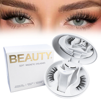 Kit de Extensiones de Pestañas Magnéticas 3D Hechas a Mano, Reutilizables, Naturales y Suaves, de Alta Calidad, Sin Necesidad de Pegamento, con Aplicador
