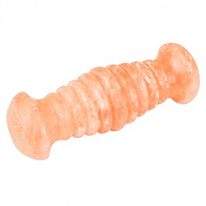 Rouleau de massage pour les pieds en sel rose de l'Himalaya, cristal naturel, portable, fait main, Feng Shui, réflexologie, lampe de sel - Product Image 4