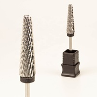 Super Storage 3/32\" Vente en gros Forets à ongles électriques de sécurité en carbure de tungstène, super longs 24mm coniques, 5 en 1, à coupe transversale