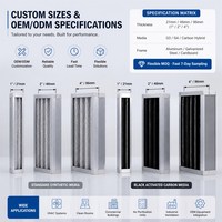 Filtre pliable en charbon actif auto-adhésif AC-700 pour système d'air frais de type fenêtre