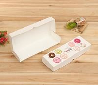 Boîtes d'emballage personnalisées pour beignets, boîtes d'emballage vierges à usage unique pour la pâtisserie, boîtes à gâteaux en papier pour West Point, boîtes à beignets chinoises avec logo