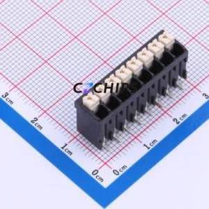 JL212V-SMT-35008BP1 Spring Terminal Block SMD,P=3.5mm Connector ( Construction: 1x8P )( Pitch: 3.5mm )( Color: Black ) - Product Image 1