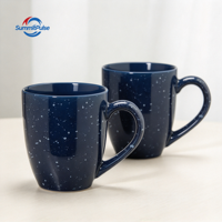 Mug à café en céramique mouchetée de 16 oz, gravé au laser, aux couleurs de l'équipe NCAA Penn State Nittany Lions, pour le café