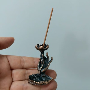 Metal Lotus <b>Incense</b> Holder and burner for <b>Incense</b> Stick and Backflow <b>Incense</b> <b>Cone</b> - Product Image 2