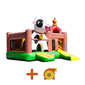 农场奶牛弹跳屋蹦床组合弹跳城堡儿童充气