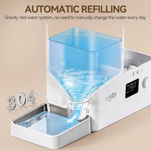 Distributore automatico di cibo e acqua 2 in 1 AFP con timer, ciotola in acciaio inox, set fontanella per cani e gatti - Product Image 5