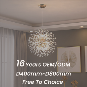 आधुनिक सोने के डैंडेलियन क्रिस्टल चंडेलियर छत लाइट होम सजावट लक्जरी नडोर्डिक पेंडेंट लाइटिंग लैंप डिजाइन लिविंग रूम - Product Image 2