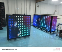 Table de DJ portable étanche à six LED, écran LED couleur haute luminosité avec flight case intégré pour la réception