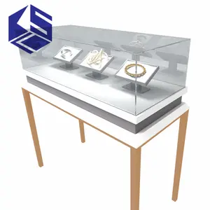 Nuevo gabinete de joyería Gabinete de exhibición de joyería Europea Gabinete de exhibición de boutique de vidrio templado