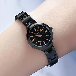 Montre pour femme haute apparence avec bande d'acier à l'échelle simple tendance étudiante montre à quartz étanche haut de gamme - Product Image 6