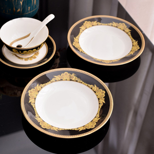 Accessoires de cuisine en céramique, ensemble de vaisselle océanique de 58 pièces, bols et assiettes, service de table en porcelaine, vaisselle en porcelaine osseuse - Product Image 5