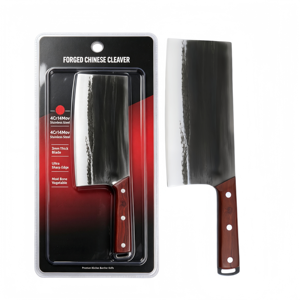 Cuchillo de Cocina Chino Forjado a Mano de 8 Pulgadas, Hoja de Acero Inoxidable 4Cr14Mov Ultra Afilada, Cuchillo de Chef Chino para el Hogar y Restaurantes OEM - Product Image 1