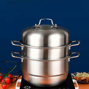 Wholesale Kitchen Korean Food Grade Soup Stainless Steel Pot Food Steamer Cooking Steamer Pot <b>Cookware</b> - Product Image 2