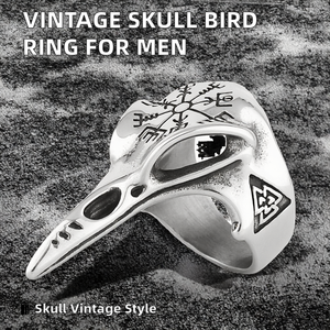 Heren Vintage Skull <span class=keywords><strong>Bird</strong></span> Ringen Fabriek Nieuw Ontwerp Rvs Retro Punk Stijl Sieraden Voor Bruiloft Of Verloving - Product Image 3