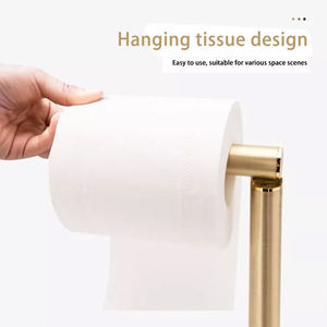Supporto moderno supporto <span class=keywords><strong>carta</strong></span> spazzolato oro acciaio inossidabile Freestanding <span class=keywords><strong>rotolo</strong></span> di <span class=keywords><strong>carta</strong></span> <span class=keywords><strong>igienica</strong></span> supporto - Product Image 5