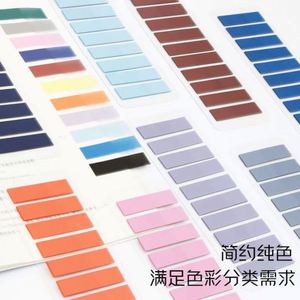 Self-Adhesive Clear Writable Transparent Waterproof 18-Color Memo Pad for Learning Office Supplies-Customizable Index <b>Labels</b> - Product Image 5