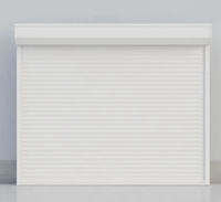 Porte d'entrée moderne, coupe-vent, résistante aux ouragans, porte à enroulement automatique industrielle en aluminium, porte isolée pour villa