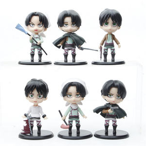 6 pezzi/set 10cm simpatico personaggio dei cartoni animati attacco alla figura di Pvc Anime titano - Product Image 1