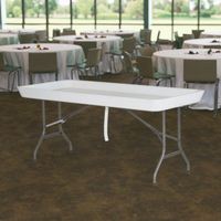 Table de refroidisseur de glace en plastique de 6 pieds à usage intensif pour grand banquet