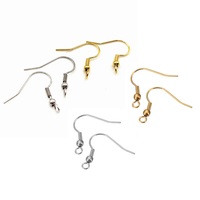 Boucles d'oreilles en acier inoxydable 316 Crochet Trou: 2mm accessoires de bijoux