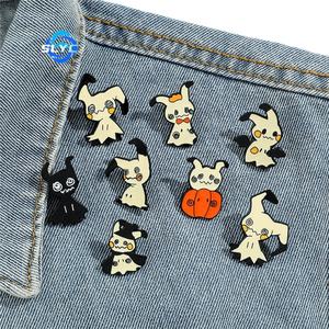 Bros Pin Logam Mimikyu Pokemon Kreatif, Desain Karakter Lucu untuk Dekorasi Tas dan Pakaian - Product Image 3
